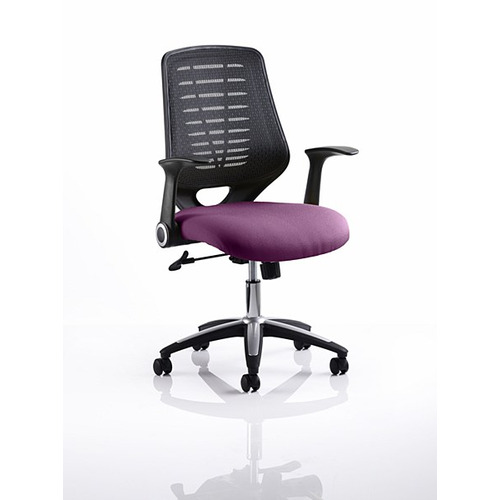 Relay Mesh Back Task Chair Tansy Purple Seat Black Back
