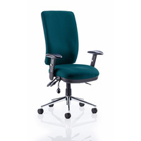 Image of Chiro High Back Task Chair Maringa Teal fabric