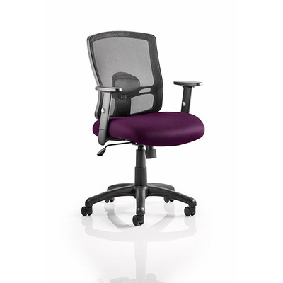 Portland Mesh Back Task Chair Tansy Purple fabric seat