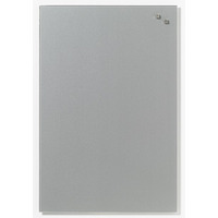 Image of NAGA Magnetic Glass Noticeboard SILVER 40 x 60cm