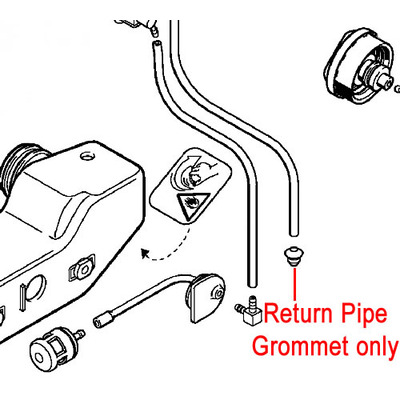 Stihl Fuel Tank Return Pipe Grommet 0000 989 0516