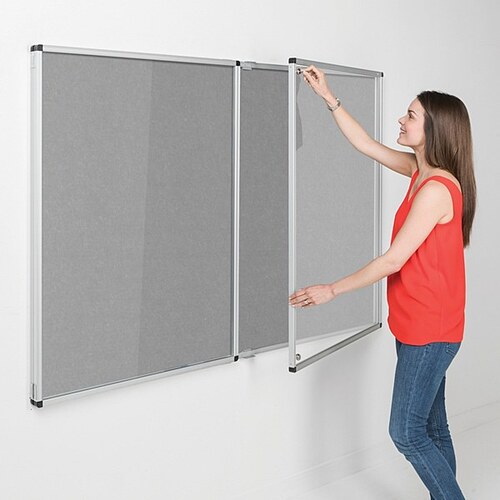 Eco-Colour Resist-a-Flame Tamperproof Noticeboard 1200 x 1800mm GREY