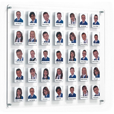 Crystal Wall Staff Photo Board 35 Pocket