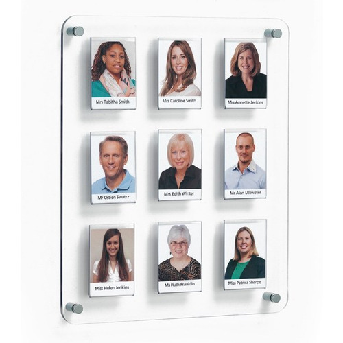 Crystal Wall Staff Photo Board 35 Pocket
