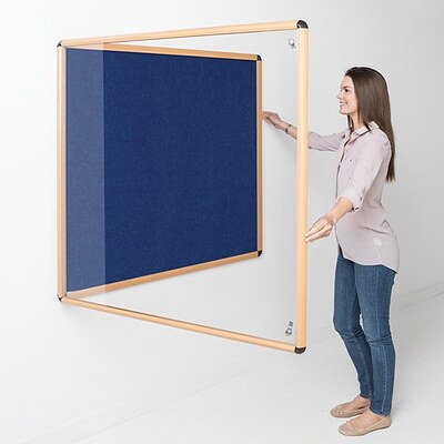 Shield Wood Effect Alu Frame Eco-Colour Tamperproof Noticeboards