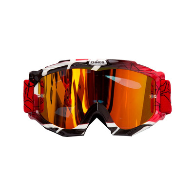 Chaos Kids MX Goggles Red Black
