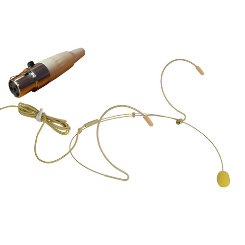 HCM23 Beige Headset Mic With 4 Pin Mini XLR