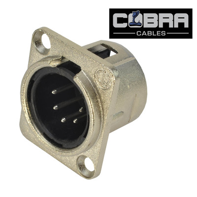 Cobra 5 Pin XLR Panel Socket Male