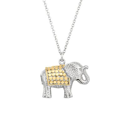 Elephant Charity Necklace - Gold & Silver