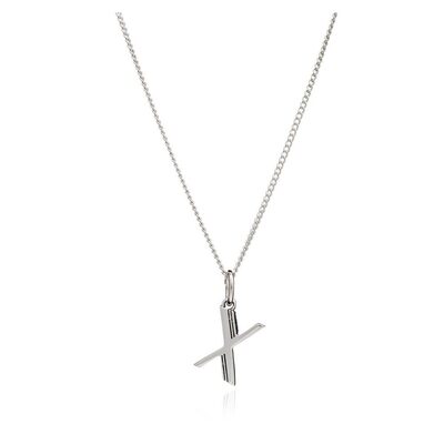 This Is Me 'X' Alphabet Necklace - Silver