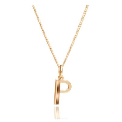 This Is Me 'P' Alphabet Necklace - Gold