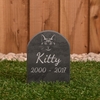 Image of Pet Gravestone with motif &pipe; 19 x 11cm &pipe; smooth grey slate
