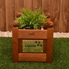 Image of Planter memorial with personalised brass plaque