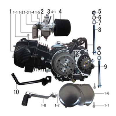 M2R RF125 S2 Pit Bike YX125cc Engine