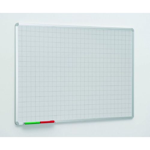 Non Magnetic Gridded Whiteboard 1800 x 1200mm