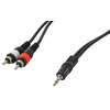 3.5mm Stereo Jack To 2 X Phono RCA Lead 1.5m from Instruments4music
