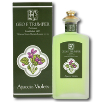 Image of Geo F Trumper Ajaccio Violets Cologne Glass Crown Topped Bottle 100ml