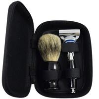 Image of Executive Shaving Deluxe Fusion Travel Shaving Set In Black