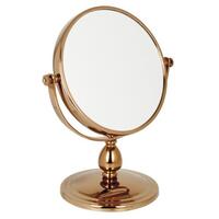 Image of 10x Magnification Pedestal Mirror with Rosegold Finish