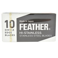 Image of Feather Single Edge FHS-10 Hi-Stainless Blades (Spineless)