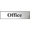 Image of ASEC Office 200mm x 50mm Chrome Self Adhesive Sign - 1 Per Sheet