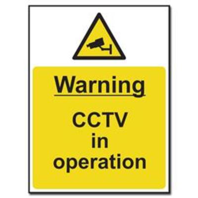 ASEC Warnin CCTV In Operation Sign 300mm x 400mm - 300mm x 400mm