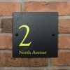 Image of Rustic Slate House Sign - 20 x 20cm