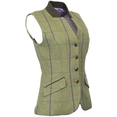 Walker & Hawkes Ladies’ Purple Stripe Margate Tweed Gilet / Waistcoat - 8