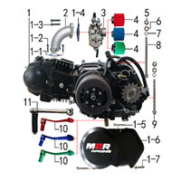 Image of M2R KXF125 Pit Bike Engine Sprocket Cover