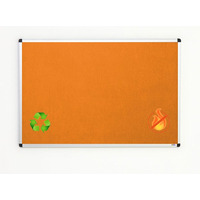Image of Eco-Sound Aluminium Framed Blazemaster Noticeboard 2400 x 1200mm Orange