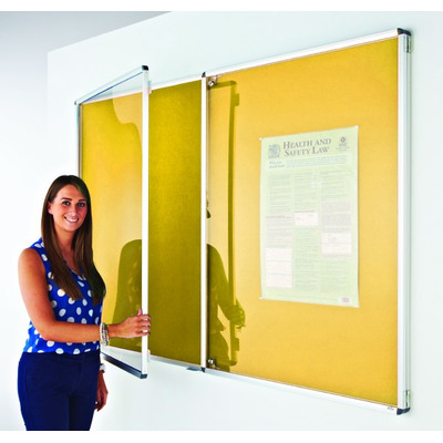 Eco-Sound Tamperproof Blazemaster Noticeboard 1800 x 1200mm Yellow