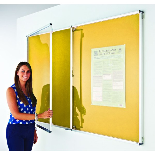 Eco-Sound Tamperproof Blazemaster Noticeboard 1800 x 1200mm Yellow