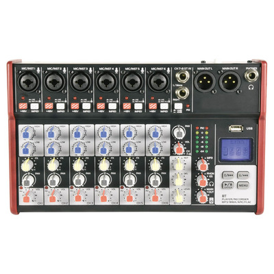 8 Channel Compact Mixer with USB & Bluetooth