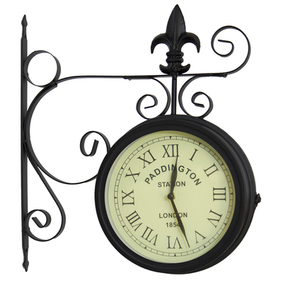 Paddington Indoor Outdoor Double Sided Wall Clock