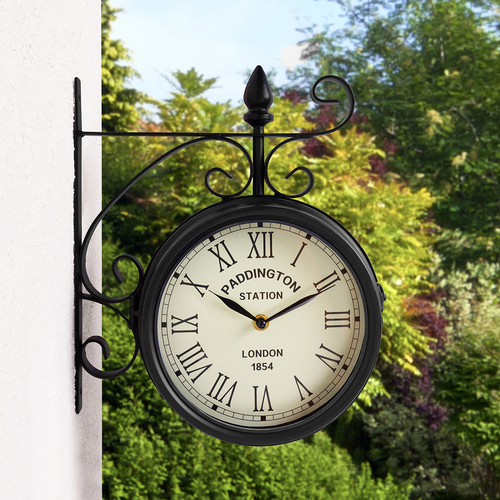 Paddington Indoor Outdoor Double Sided Wall Clock