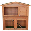 Image of FSC&#174; Certified Two Storey Pet Hutch with Play Area Natural Wood