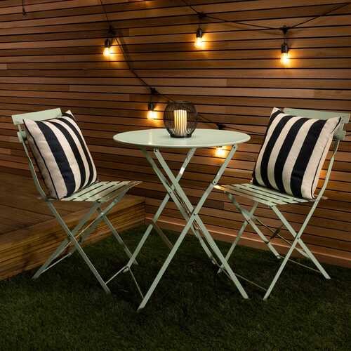 Circle Folding Metal Bistro Set - Green