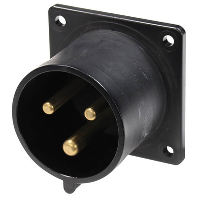 32A 230V 2P+E Black Appliance Inlet