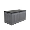 Image of 270L Outdoor Plastic Storage Box - Grey and Black