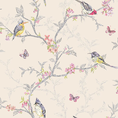 Phoebe Birds Wallpaper Cream Holden 98082