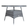 Image of Charles Bentley Rattan 6 Seater Dining Table - Natural/Grey Grey