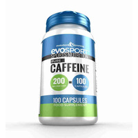 Image of EvoSport Caffeine 200mg Capsules for Focus & Stamina - 100 Capsules