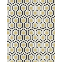 Image of Hicks' Hexagon by Cole & Son - Black / Gold - Wallpaper - 66/8056