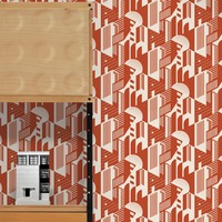 Image of Bauhaus Wallpaper Harvest Orange Mini Moderns AZDPT044HO