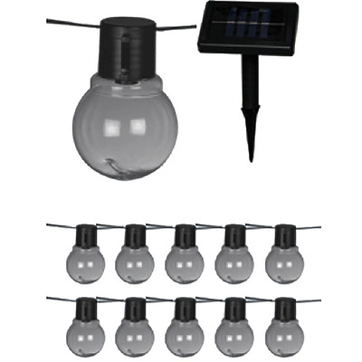 Globe LED String Light - Solar Recharging 3.8m with 10 Lights