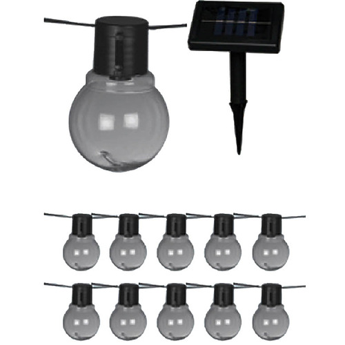 Globe LED String Light - Solar Recharging 3.8m with 10 Lights