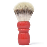 Image of Alpha Large Retro G4 Synthetic Shaving Brush Deep Coral Red