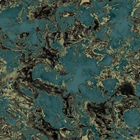 Image of Liquid Marble Wallpaper Aqua / Gold Debona 6363