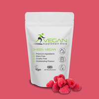 Image of Vegan Complete Protein Powder Shake - Plant Based Protein Powder, Raspberry / 1kg