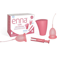 Image of Enna Cup Menstrual Cup Twin Pack With Applicator And Case (Small)
